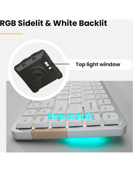 Teclado Mecánico Inalámbrico Lofree Flow - Perfil Bajo, 100 Teclas, Bluetooth, Aluminio