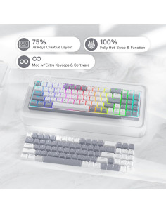 Teclado Mecánico Redragon K628 Pollux 75% RGB Con Cable 2