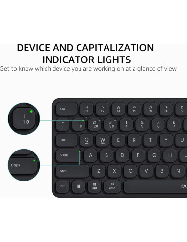 Combo Teclado y Ratón Inalámbrico Rapoo 9560M, USB-C, Silencioso