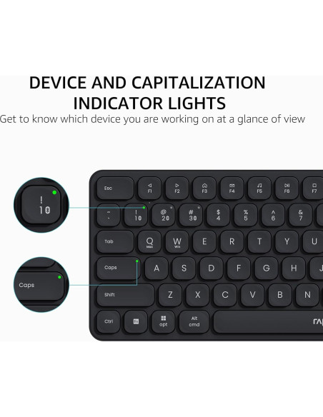 Combo Teclado y Ratón Inalámbrico Rapoo 9560M, USB-C, Silencioso