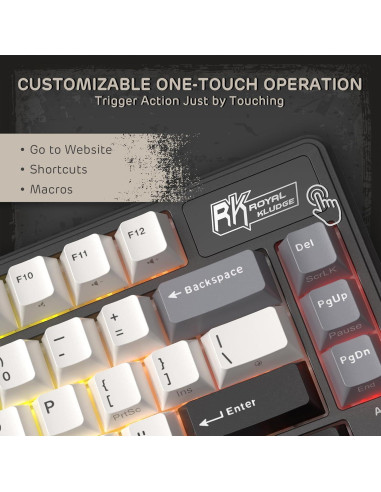 Teclado Mecánico RK Royal Kludge L75 TKL Inalámbrico RGB