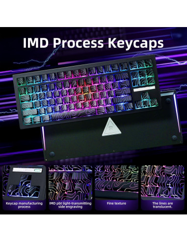 Teclado Mecánico Inalámbrico ZORNHER ZH870 80% RGB Negro