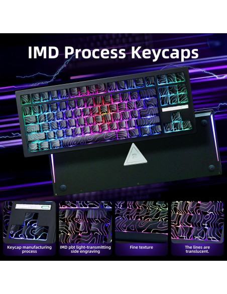 Teclado Mecánico Inalámbrico ZORNHER ZH870 80% RGB Negro