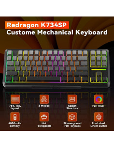 Teclado Mecánico Inalámbrico Redragon K734SP-RGB-PRO TKL RGB 2