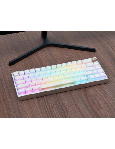 Keycaps Dagaladoo Jade Blanca 140 Teclas PBT Doble Tiro