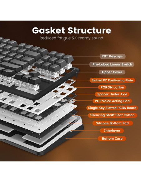 Teclado Mecánico Inalámbrico Redragon K734SP-RGB-PRO TKL RGB Teclado Mecánico Inalámbrico Redragon K734SP-RGB-PRO TKL RGB