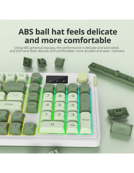 Teclado Inalámbrico SbocKeeb 96% RGB Tri-Modo Matcha Teclado Inalámbrico SbocKeeb 96% RGB Tri-Modo Matcha