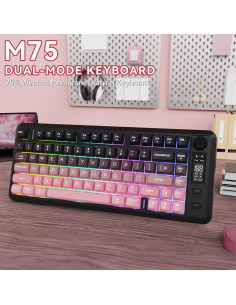 Teclado Inalámbrico ZIYOU LANG M75 RGB Compacto 82 Teclas 2