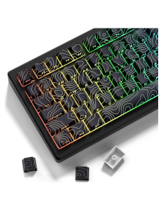 Conjunto de Teclas PBT Dagaladoo 134 Teclas Topográficas Negras