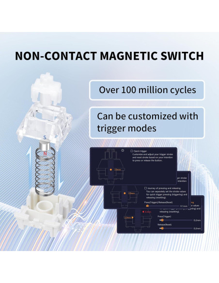 Teclado Mecánico SUEHIODHY GM87 RGB Magnético 87 Teclas USB Teclado Mecánico SUEHIODHY GM87 RGB Magnético 87 Teclas USB