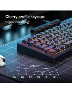 Conjunto de Teclas PBT Dagaladoo 134 Teclas Topográficas Negras 2