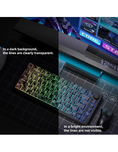 Conjunto de Teclas PBT Dagaladoo 134 Teclas Topográficas Negras