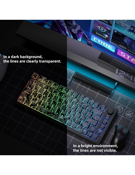 Conjunto de Teclas PBT Dagaladoo 134 Teclas Topográficas Negras