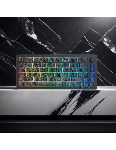 Conjunto de Teclas PBT Dagaladoo 134 Teclas Topográficas Negras