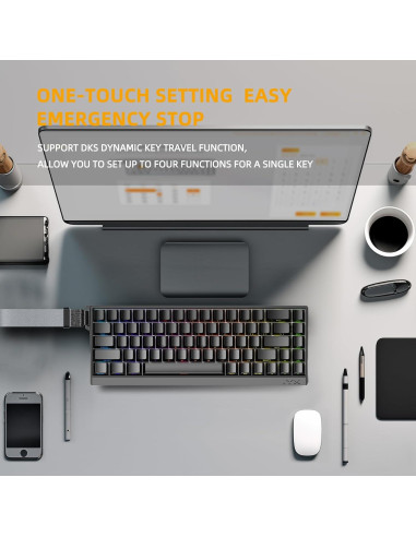 Teclado Mecánico IROK MU68PRO RGB 65% TKL Intercambiable