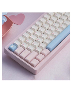 Conjunto de Teclas PBT Doble Tiro 164 Teclas Rosadas Cherry MX