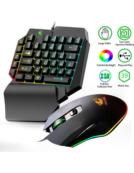 Combo Teclado Mecánico y Ratón Gamer FELICON Retroiluminado