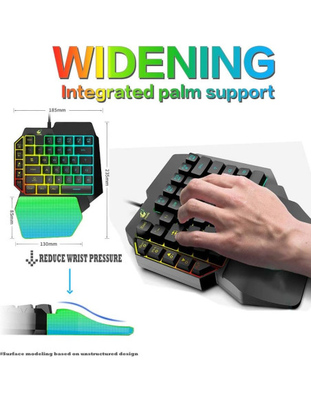 Combo Teclado Mecánico y Ratón Gamer FELICON Retroiluminado