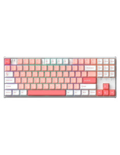 Teclado Mecánico Inalámbrico IROK TP87 TKL RGB PBT Blanco/Rojo