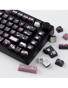 Conjunto de Teclas PBT Gato Negro TYRIXKI 142 Teclas MAO 2