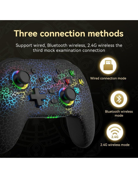 Controlador Inalámbrico Pro RALAN Negro para Nintendo Switch