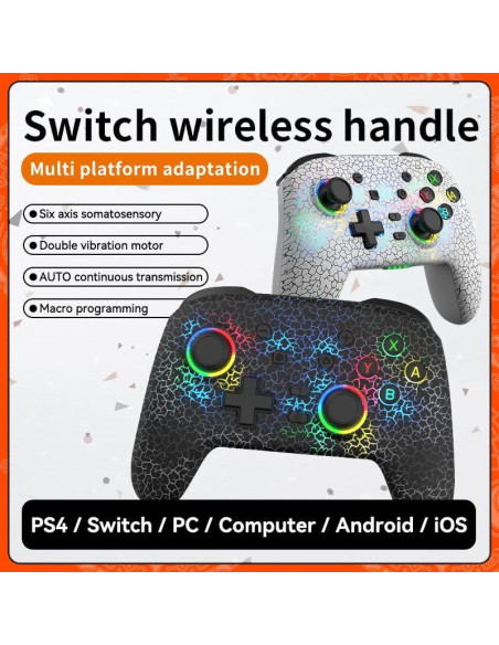 Controlador Inalámbrico Pro RALAN Negro para Nintendo Switch