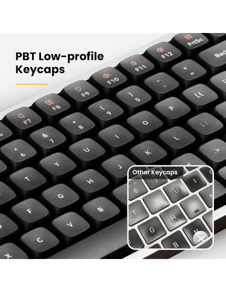 Teclado Mecánico Inalámbrico Lofree Flow84 Blanco 75% POM