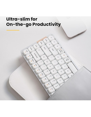 Teclado Mecánico Inalámbrico Lofree Flow84 Blanco 75% POM