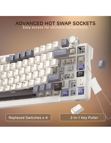 Teclado Mecánico Inalámbrico RK Royal Kludge L98 para Zurdos