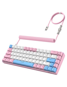 Teclado Mecánico Compacto YINDIAO T8 60% RGB Rosa
