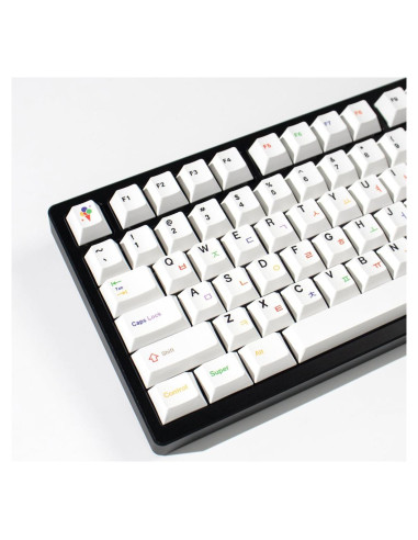 Conjunto de 144 Teclas Blancas Mintcaps PBT Cherry para Teclados