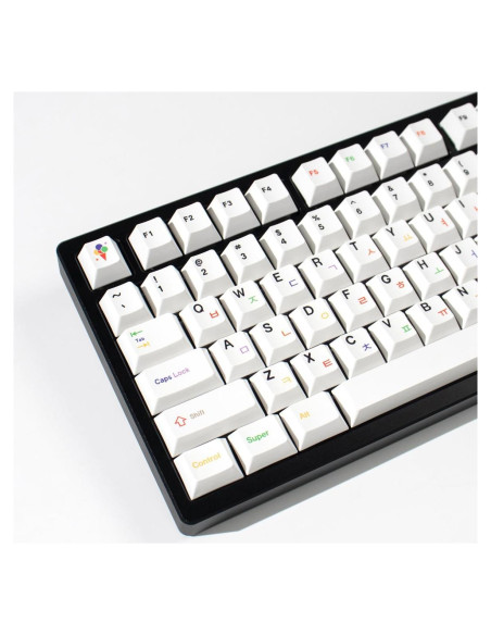 Conjunto de 144 Teclas Blancas Mintcaps PBT Cherry para Teclados