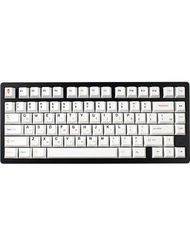 Conjunto de 144 Teclas Blancas Mintcaps PBT Cherry para Teclados