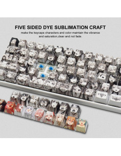 Teclado Mecánico PBT Anime Keycaps 108 Teclas OEM Retroiluminadas 2