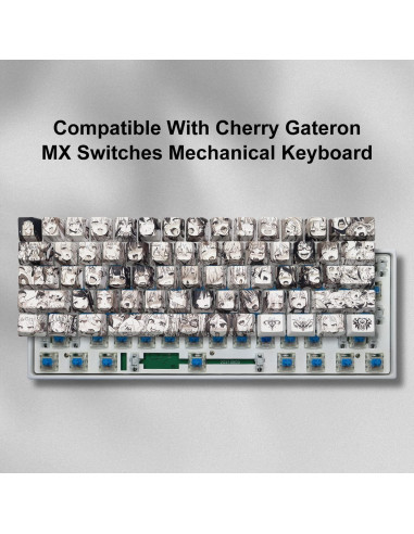 Teclado Mecánico PBT Anime Keycaps 108 Teclas OEM Retroiluminadas