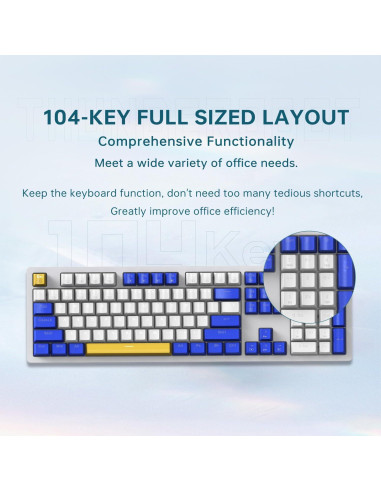Teclado Mecánico Thunderobot K104 RGB 104 Teclas PBT Azul