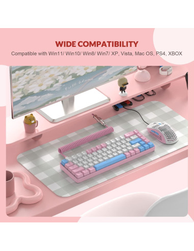 Combo Teclado Mecánico y Ratón RGB LEXONELEC MK14 68 Teclas