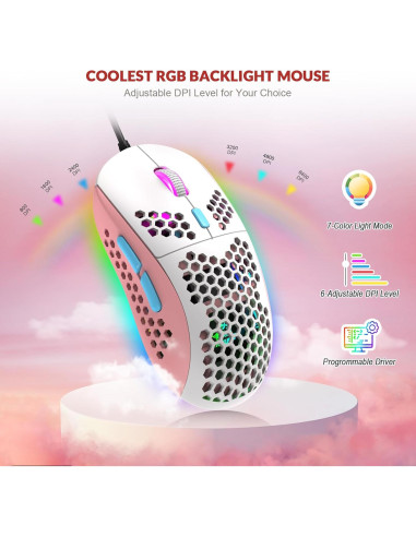 Combo Teclado Mecánico y Ratón RGB LEXONELEC MK14 68 Teclas