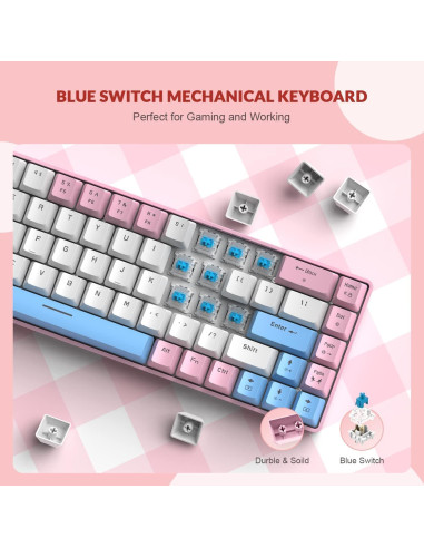 Combo Teclado Mecánico y Ratón RGB LEXONELEC MK14 68 Teclas