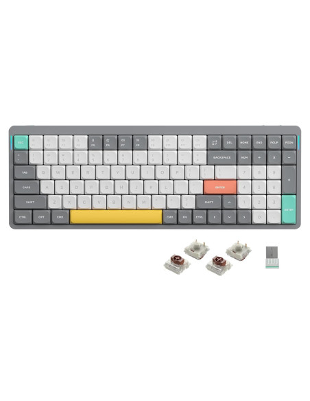 Teclado Mecánico Inalámbrico NuPhy Air96 V2 - Gris, Gateron Marrón