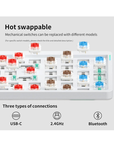 Teclado Mecánico Inalámbrico NuPhy Air96 V2 - Gris, Gateron Marrón