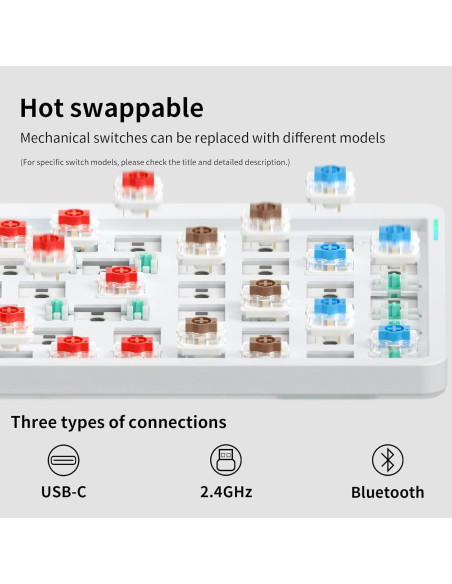Teclado Mecánico Inalámbrico NuPhy Air96 V2 - Gris, Gateron Marrón