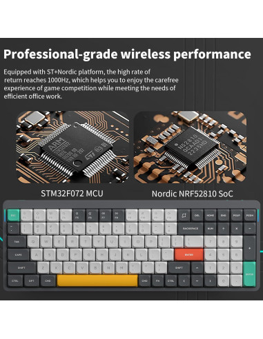 Teclado Mecánico Inalámbrico NuPhy Air96 V2 - Gris, Gateron Marrón