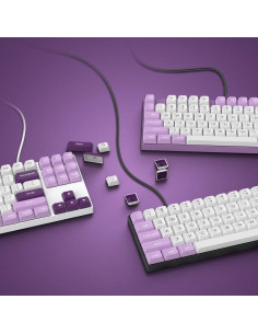 Conjunto de Teclas PBT Dagaladoo 189 Teclas Blancas/Púrpuras 2