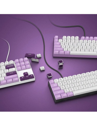 Conjunto de Teclas PBT Dagaladoo 189 Teclas Blancas/Púrpuras