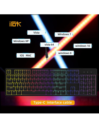 Teclado Mecánico RGB IROK FE87/104, Intercambiable en Caliente, Tipo-C