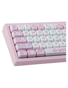 Juego de Teclas PBT Gato Bonito 140 Teclas MOA Cherry MX