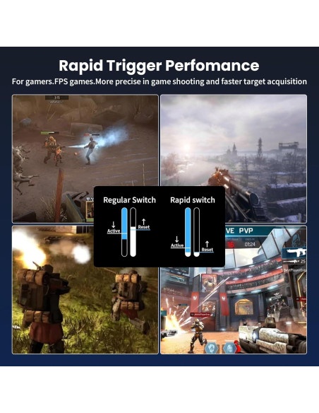 Teclado Gaming MAMBASNAKE X68 HE RGB 8000Hz Luz de Luna