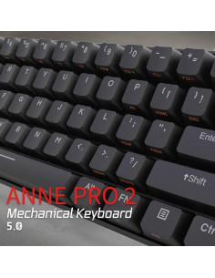 Teclado Mecánico Anne Pro 2 60% RGB Bluetooth Gateron Rojo 2