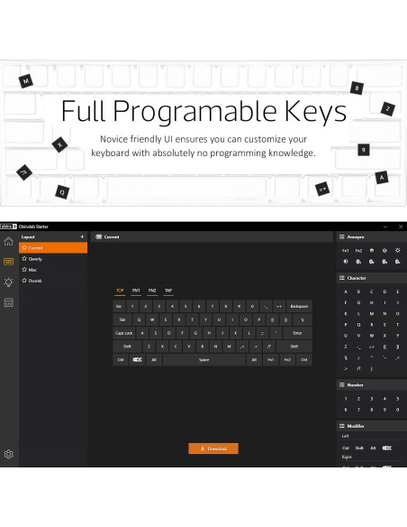 Teclado Mecánico Anne Pro 2 60% RGB Bluetooth Gateron Rojo